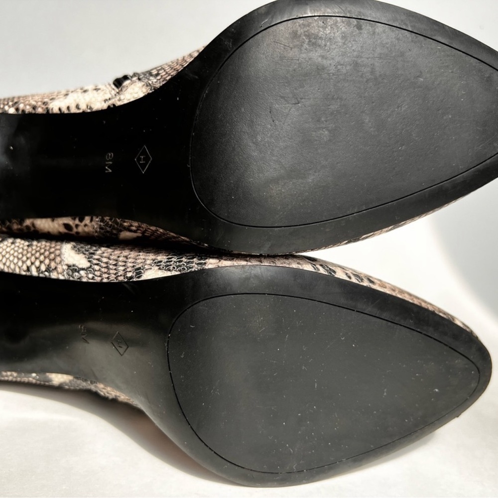 Halogen python snakeskin booties heels sz 8 - Picture 13 of 16